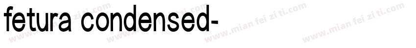 fetura condensed字体转换